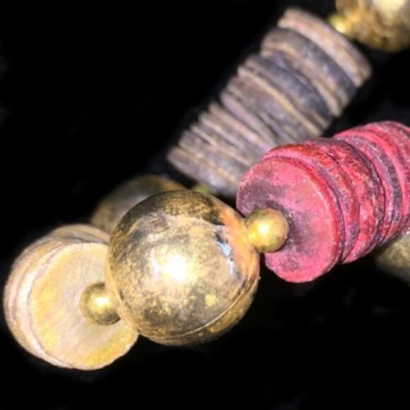 MUSEUM REPRO AZTEC GOLD SUN AND HESHI NECKLACE-NEW - Picture 6 of 7